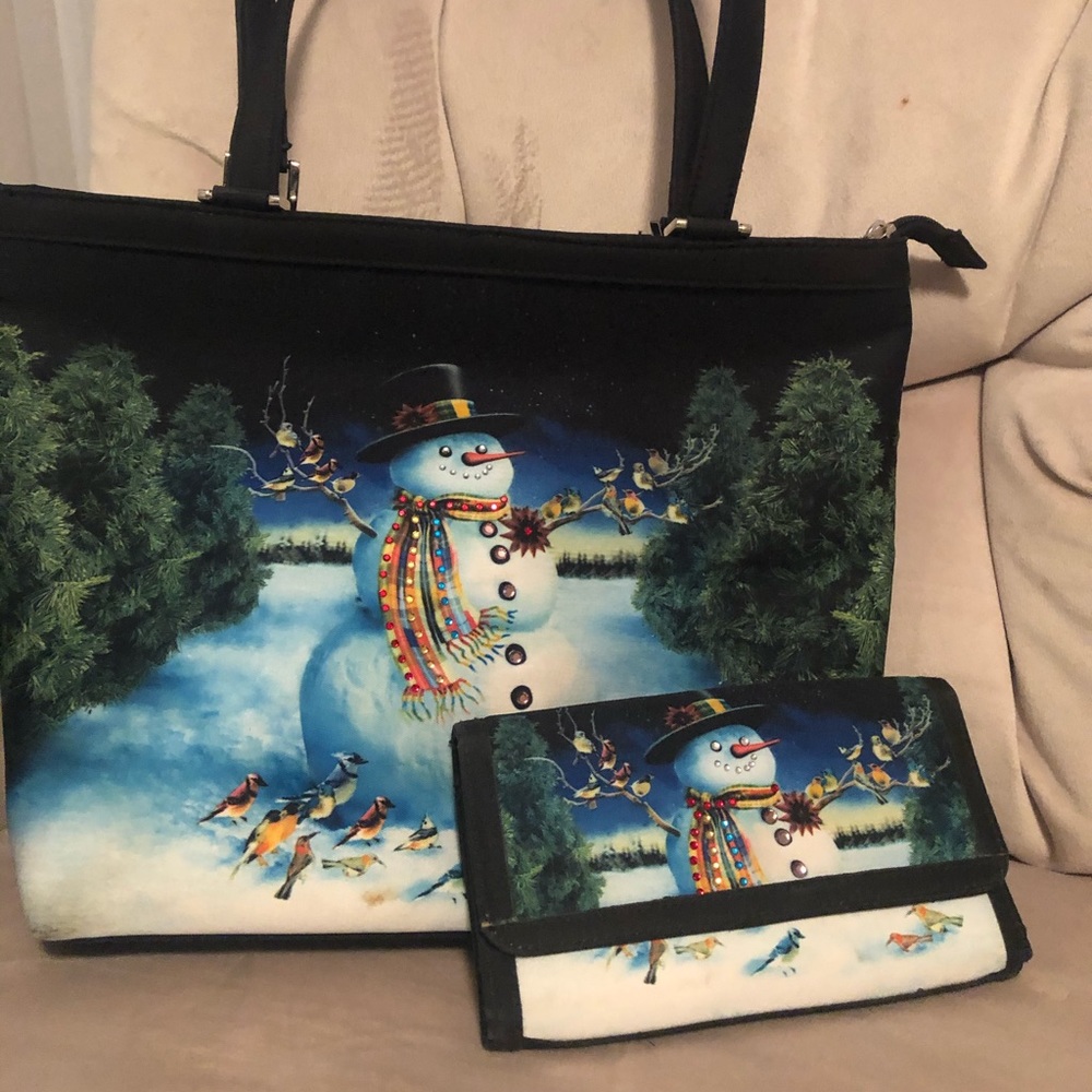 Snowman shoulder bag